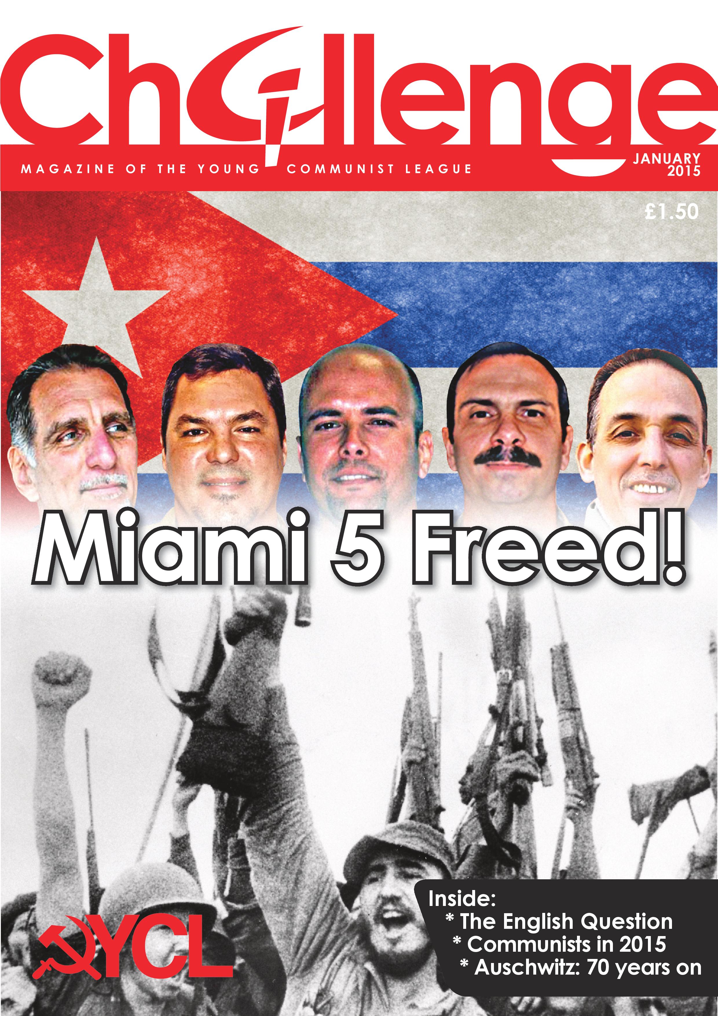 Front Cover: Celebrating the release of the Miami 5!