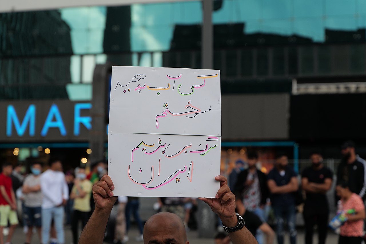 Protest sign in Berlin